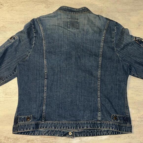 EUC Vintage 90s Y2K era Old Navy Denim Cargo Utility Jean Jacket - Picture 6 of 8